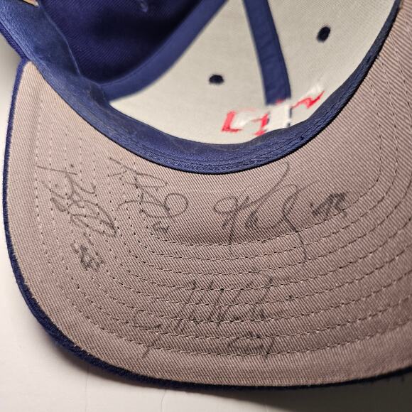 Signed Texas Rangers MLB Cap Baseball Hat Twins Enterprise Vintage Strapback - Picture 7 of 10